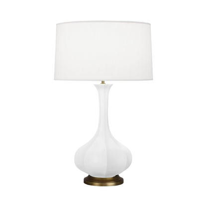 Pike Table Lamp in Matte Daisy/Aged Brass.