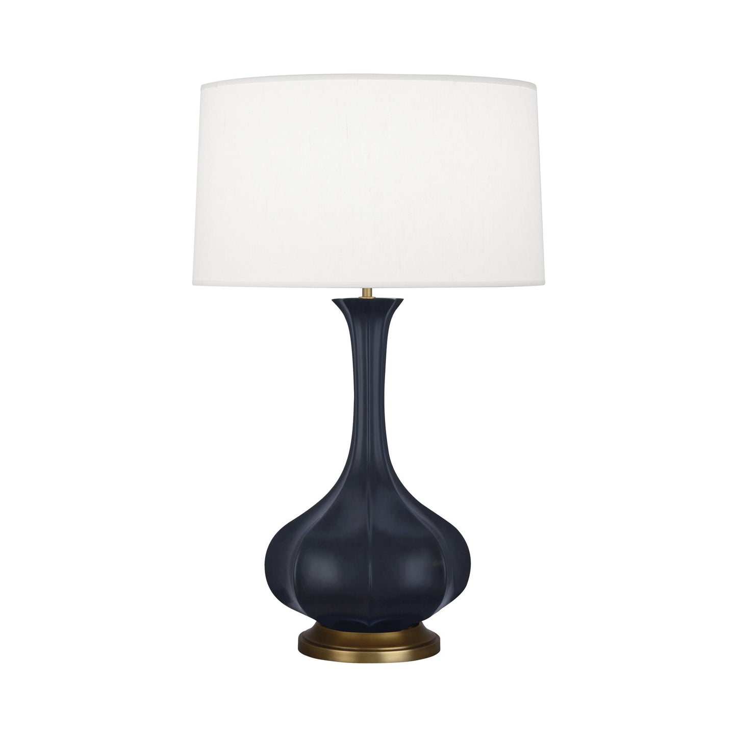 Pike Table Lamp in Matte Midnight Blue/Aged Brass.