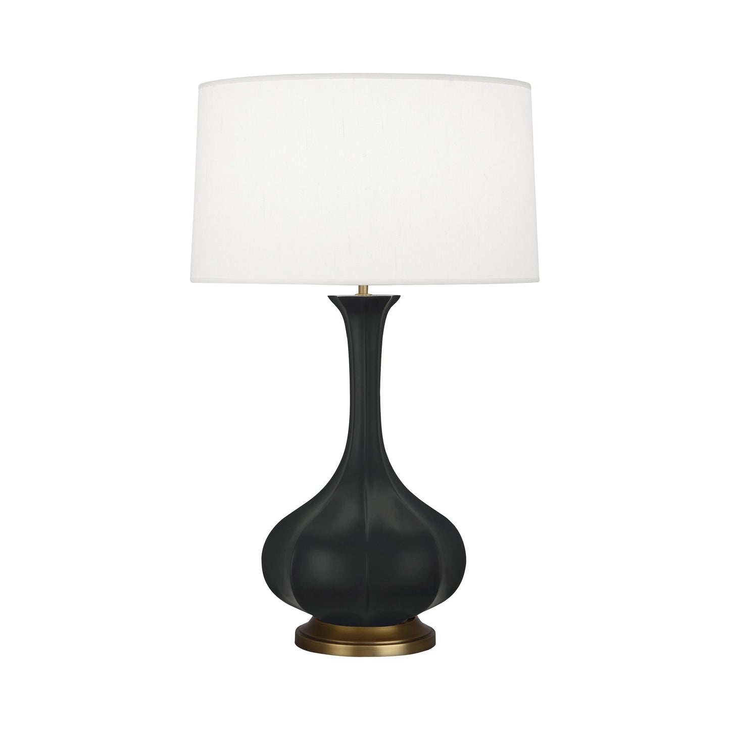 Pike Table Lamp in Matte Obsidian/Aged Brass.