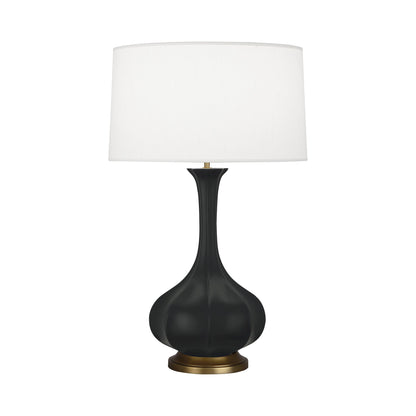 Pike Table Lamp in Matte Obsidian/Aged Brass.