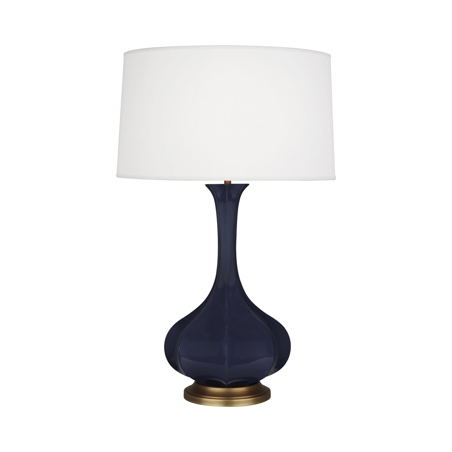 Pike Table Lamp in Midnight Blue/Aged Brass.
