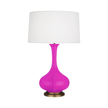 Pike Table Lamp in Razzle Rose/Aged Brass.