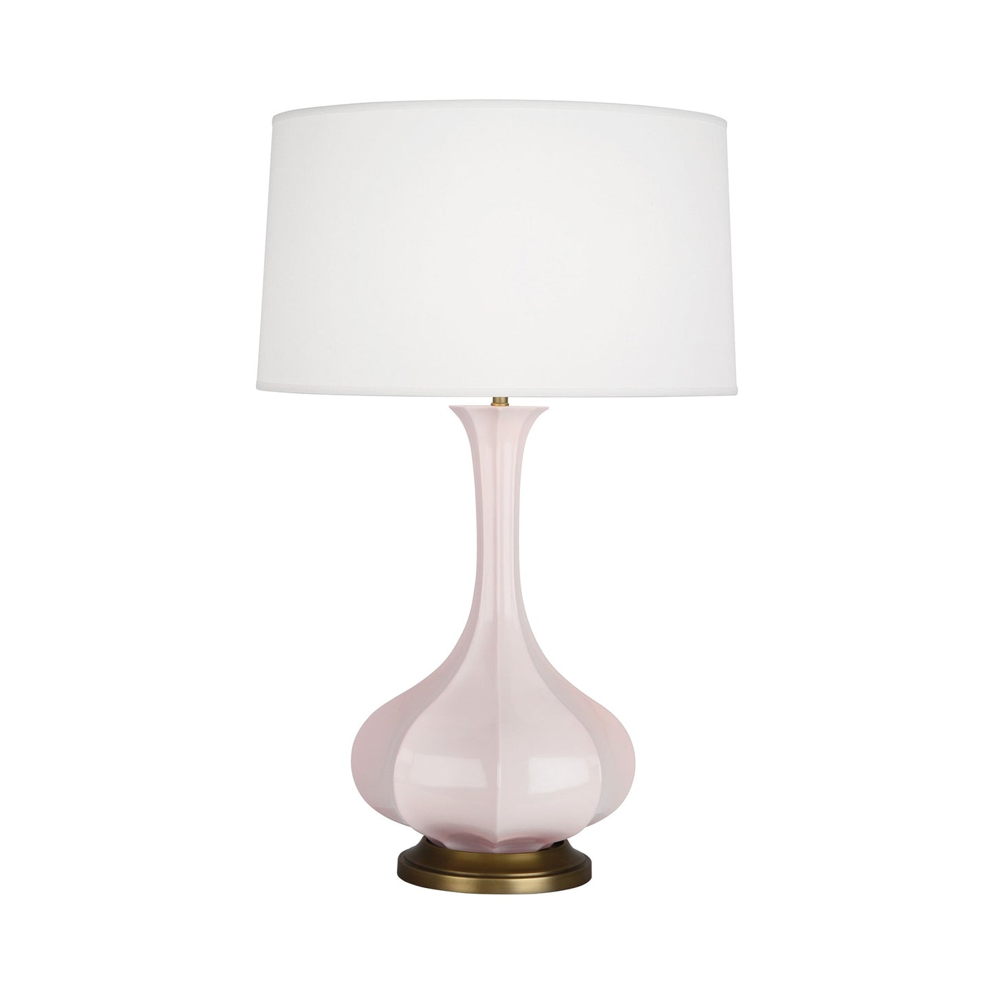 Pike Table Lamp in Rose Water/Aged Brass.