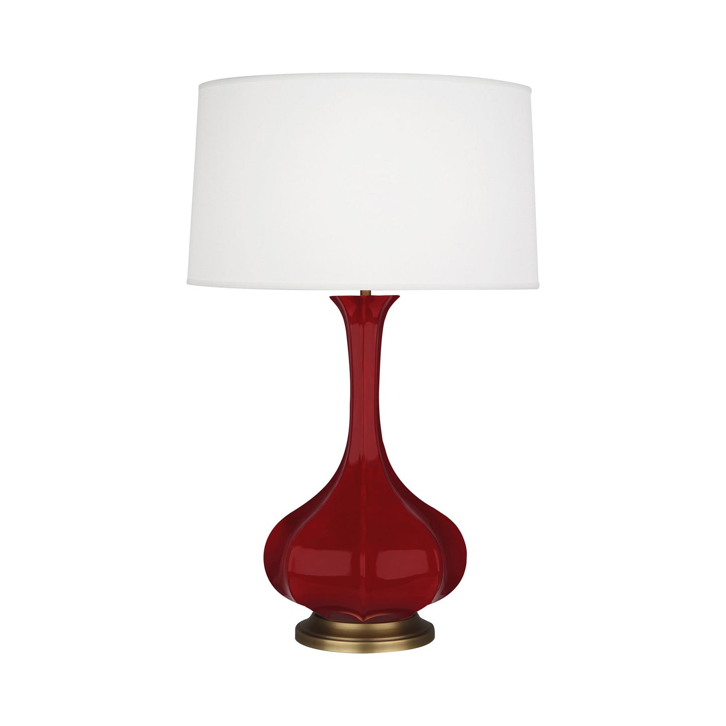 Pike Table Lamp in Sangria/Aged Brass.