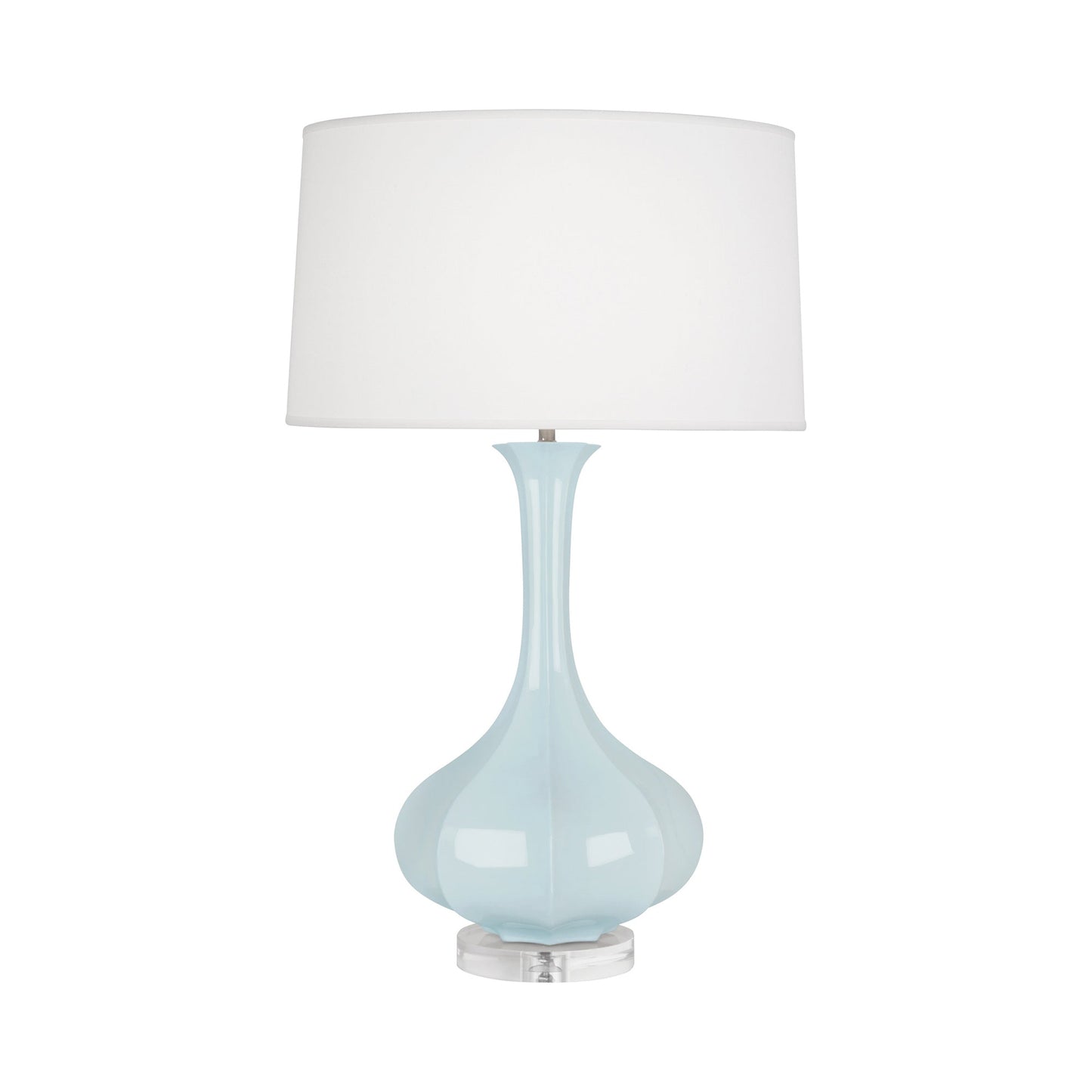 Pike Table Lamp in Baby Blue/Lucite.