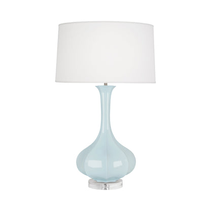 Pike Table Lamp in Baby Blue/Lucite.