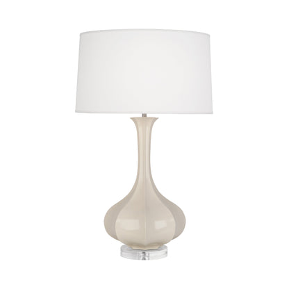 Pike Table Lamp in Bone/Lucite.