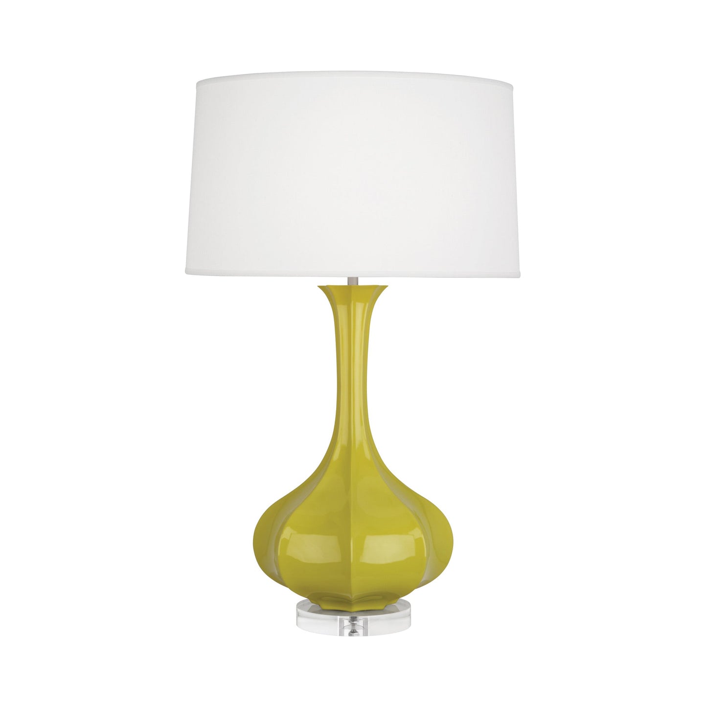 Pike Table Lamp in Citron/Lucite.