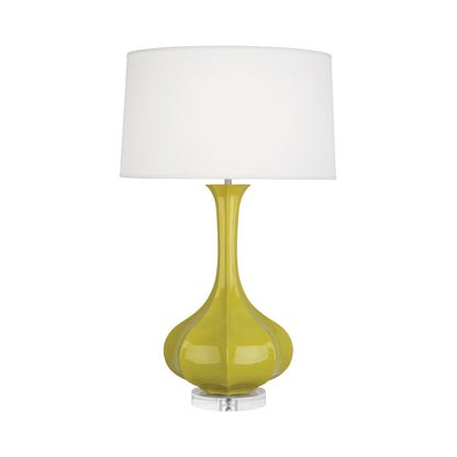 Pike Table Lamp in Citron/Lucite.