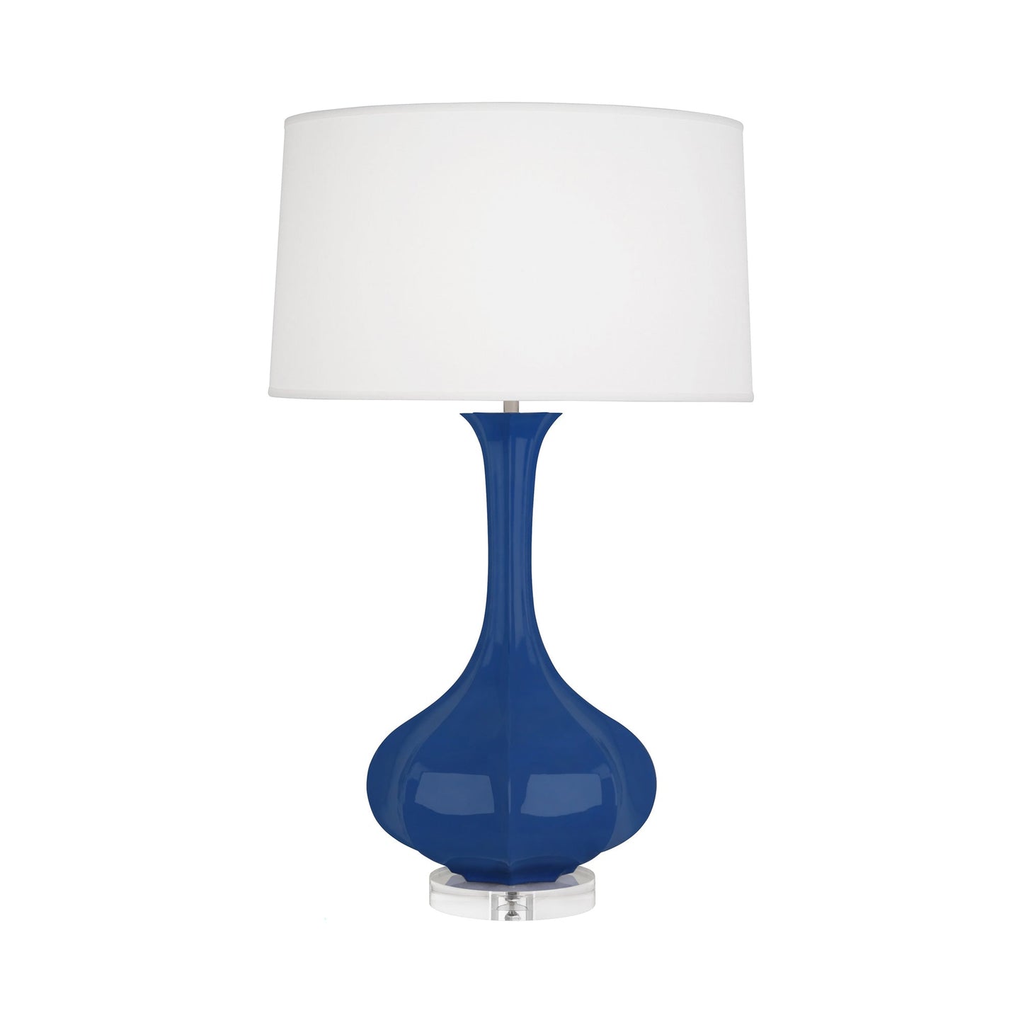Pike Table Lamp in Cobalt/Lucite.
