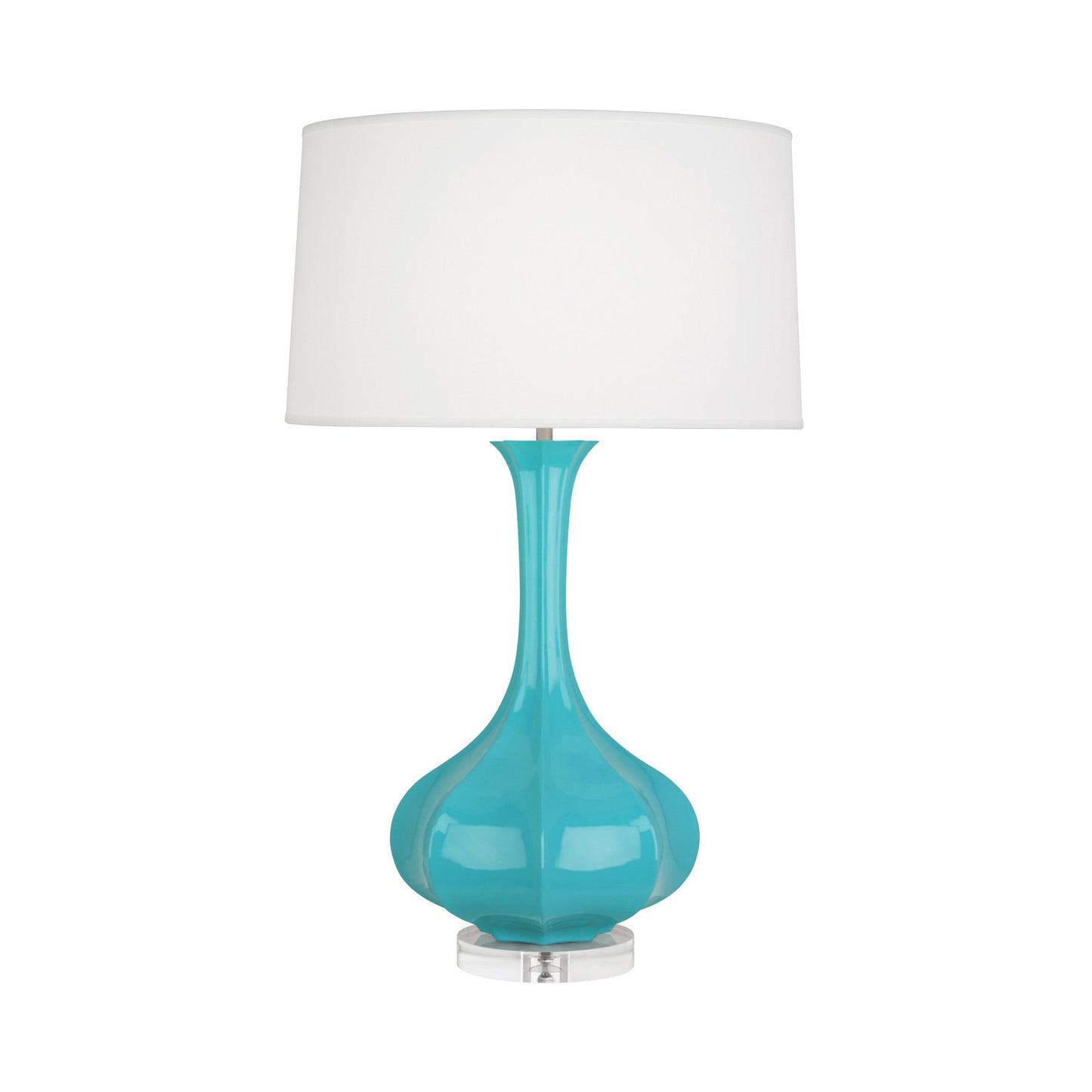 Pike Table Lamp in Egg Blue/Lucite.