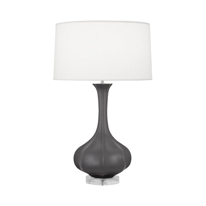 Pike Table Lamp in Matte Ash/Lucite.