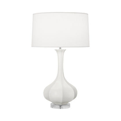 Pike Table Lamp in Matte Lily/Lucite.