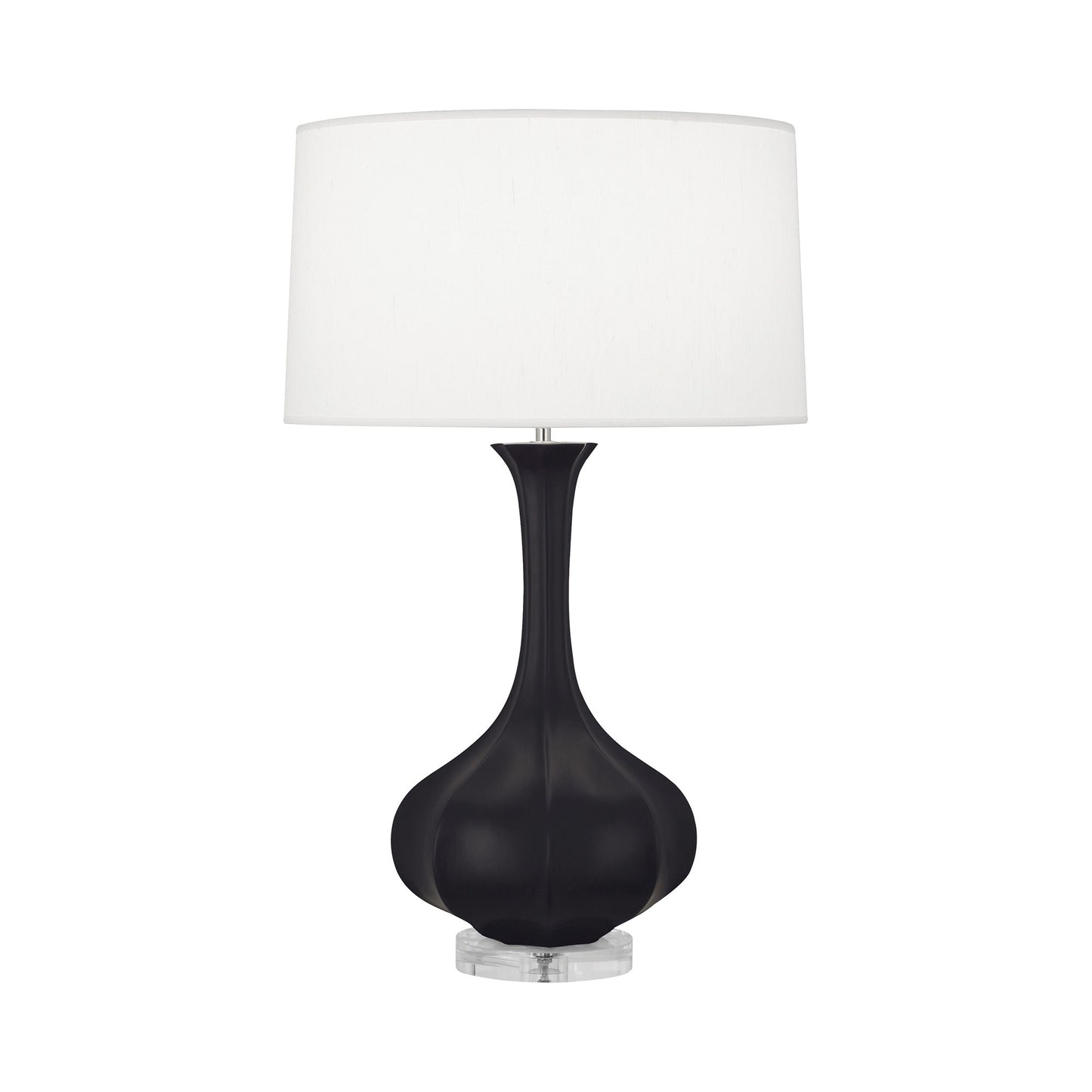 Pike Table Lamp in Matte Obsidian/Lucite.