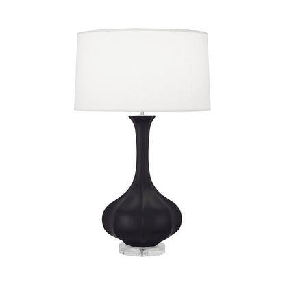Pike Table Lamp in Matte Obsidian/Lucite.