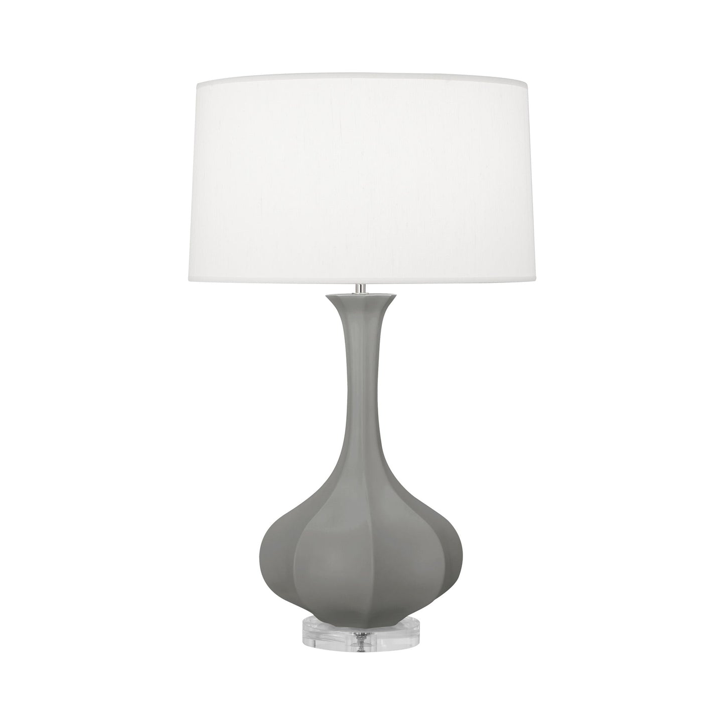 Pike Table Lamp in Matte Smoky Taupe/Lucite.