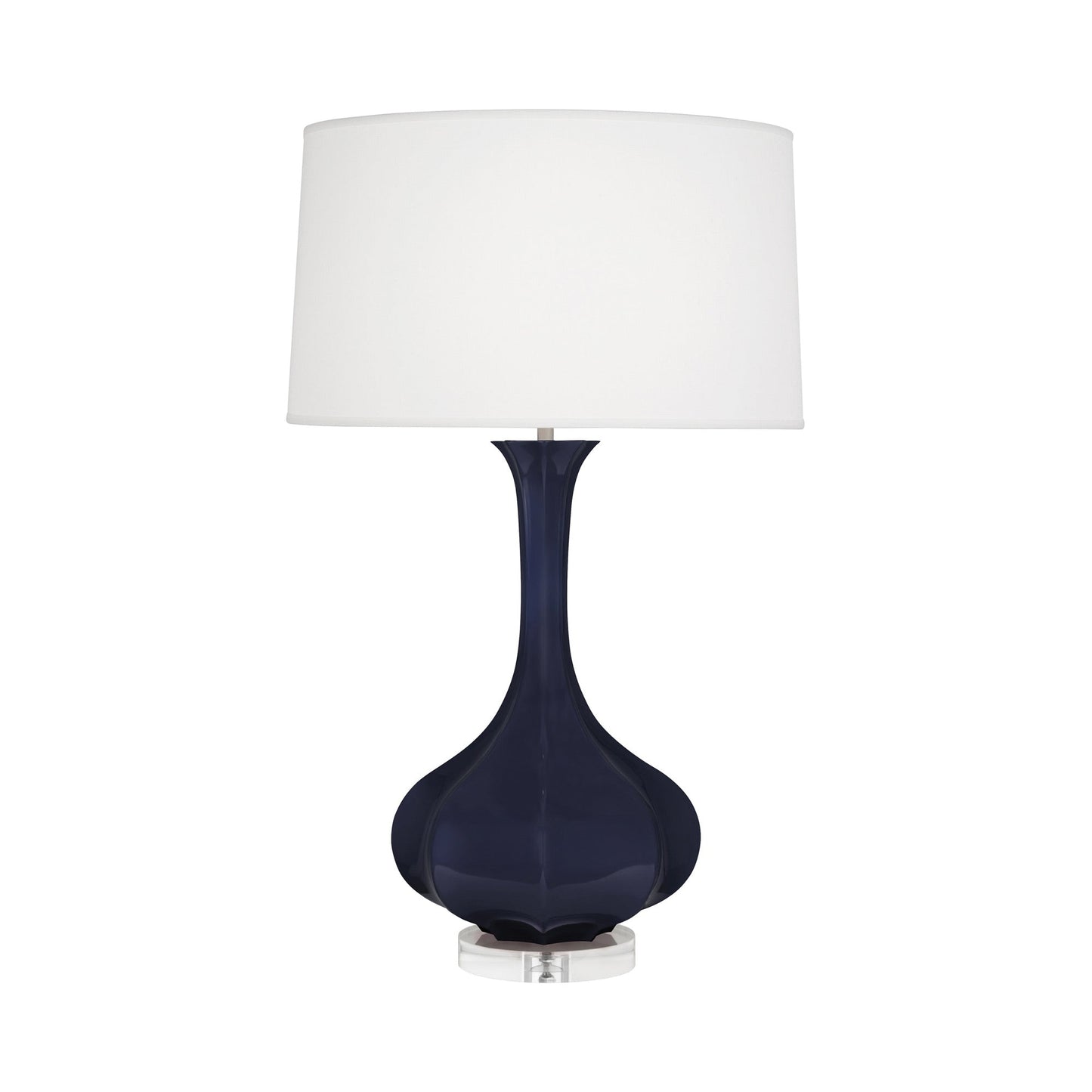 Pike Table Lamp in Midnight Blue/Lucite.