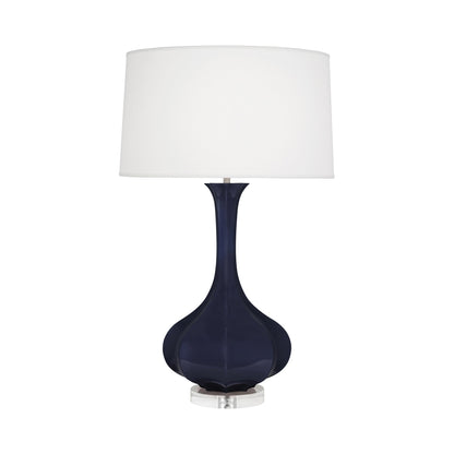 Pike Table Lamp in Midnight Blue/Lucite.