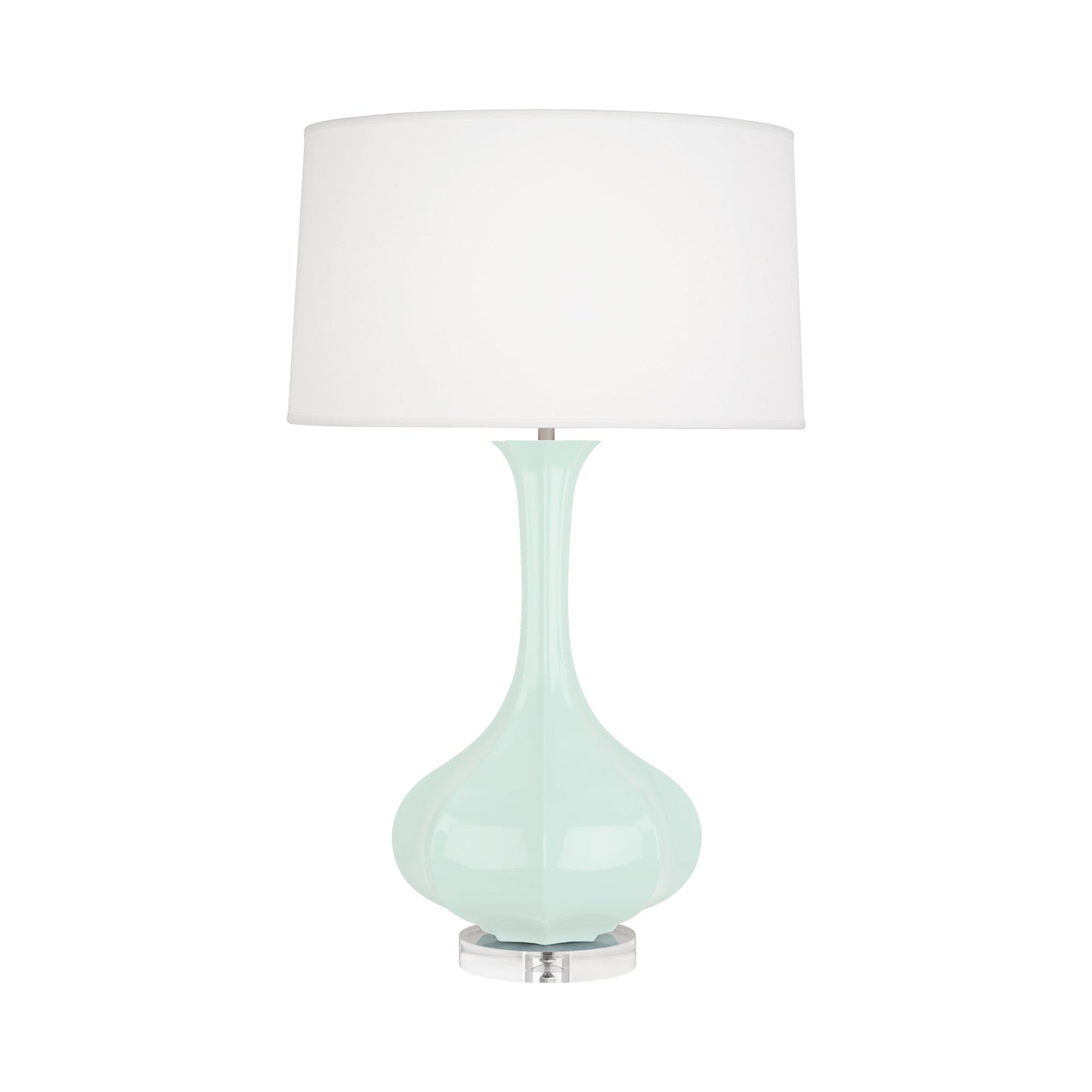Pike Table Lamp in Mint/Lucite.