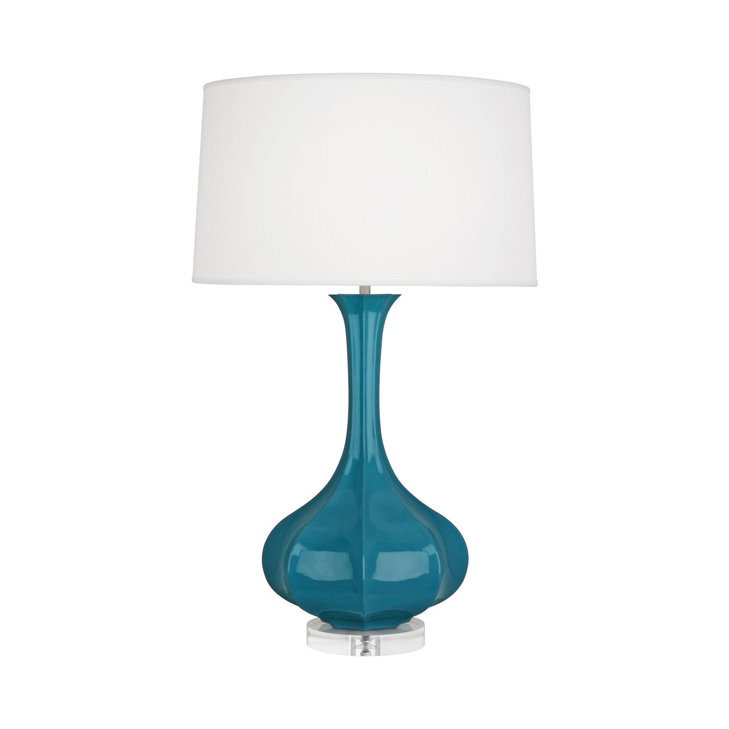 Pike Table Lamp in Peacock/Lucite.