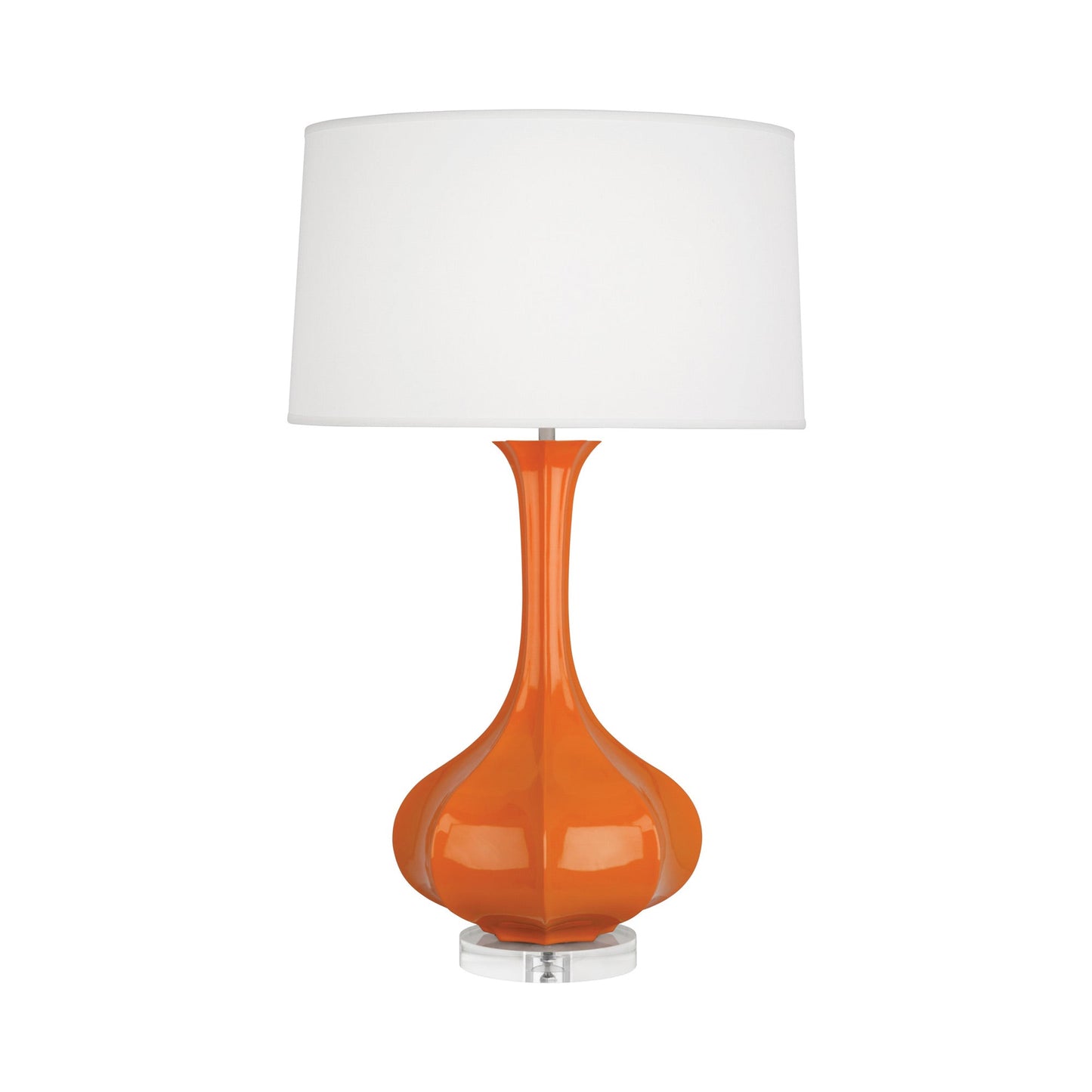 Pike Table Lamp in Pumpkin/Lucite.
