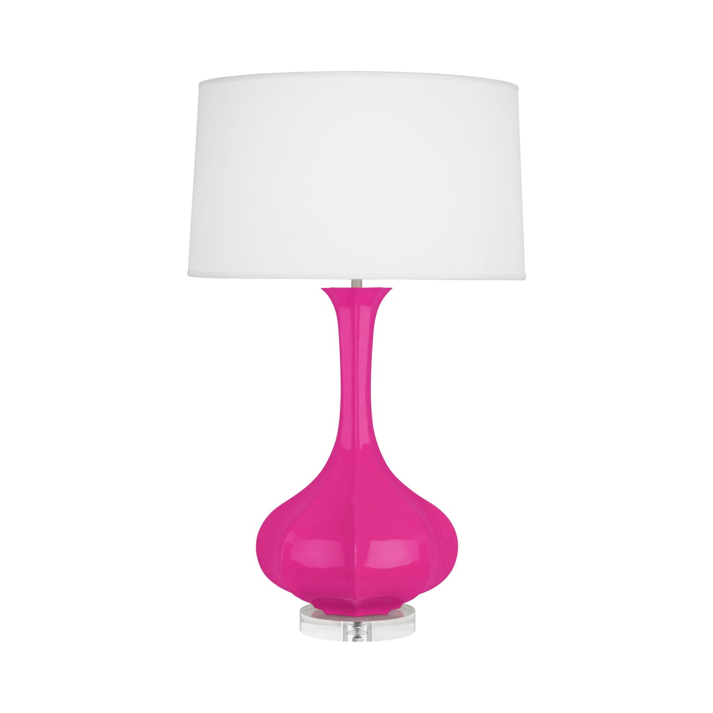 Pike Table Lamp in Razzle Rose/Lucite.