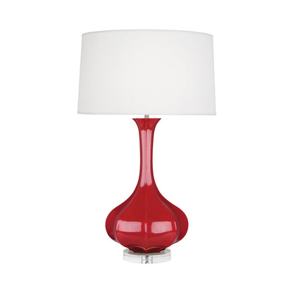 Pike Table Lamp in Ruby Red/Lucite.