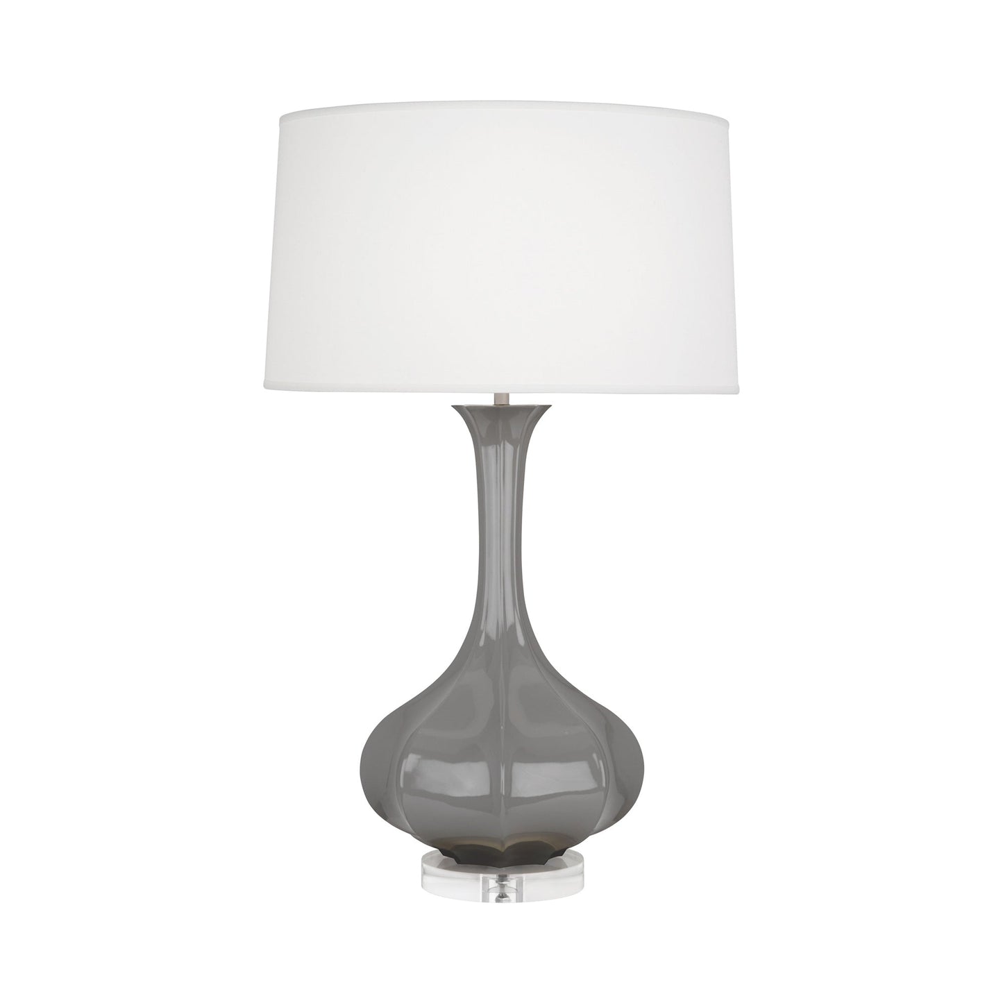 Pike Table Lamp in Smoky Taupe/Lucite.
