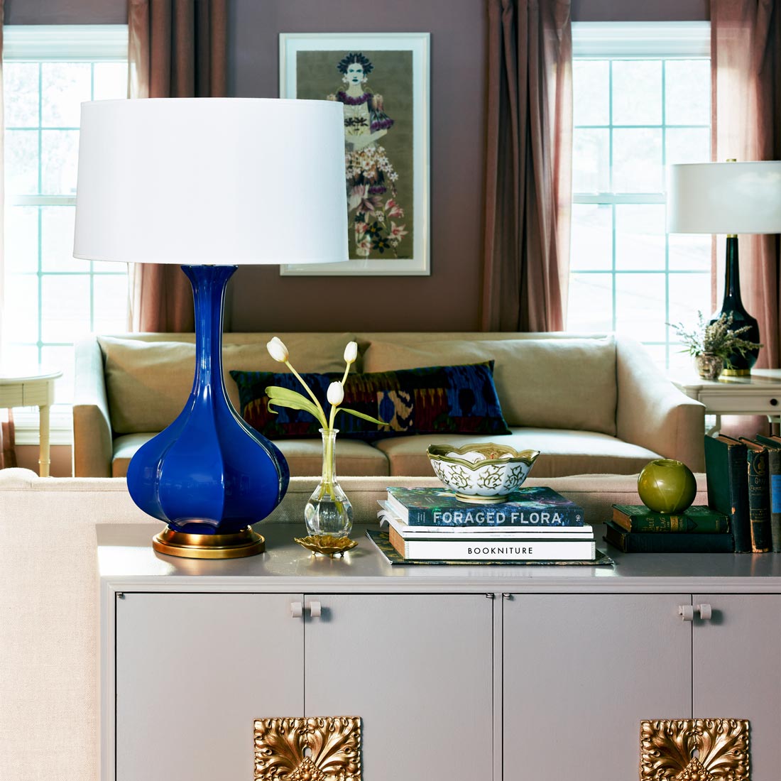 Pike Table Lamp in living room.