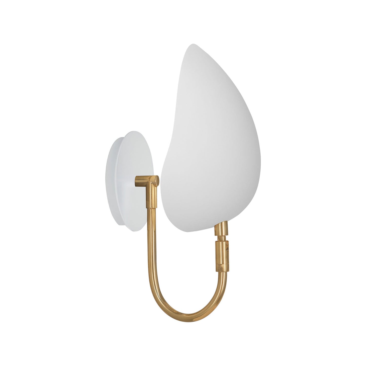 Racer Wall Light in Modern Brass/Satin White (1-Light).