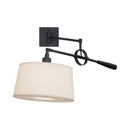 Real Simple Ring Swing Arm Wall Light in Matte Black.