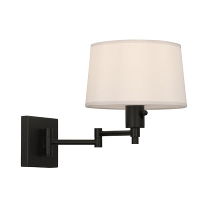 Real Simple Swing Arm Wall Light in Matte Black.