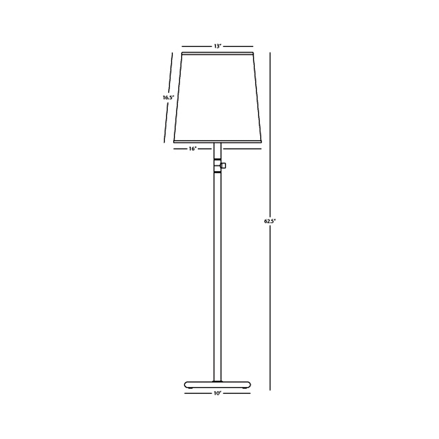 Rico Espinet Buster Chica Floor Lamp - line drawing.