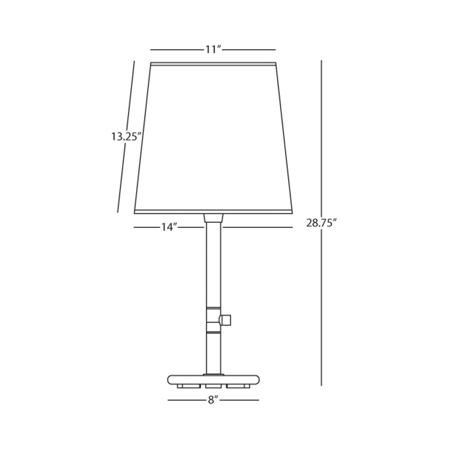Rico Espinet Buster Chica Table Lamp - line drawing.