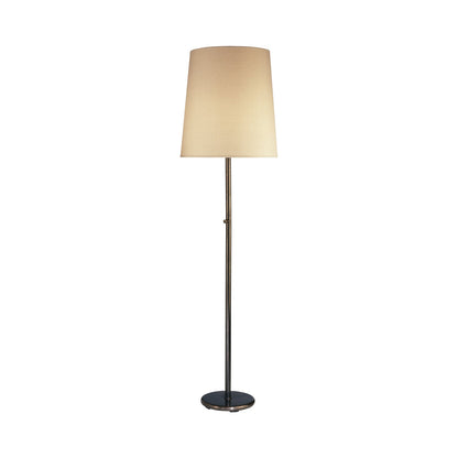 Rico Espinet Buster Floor Lamp in Deep Patina Bronze/Muslin Claiborne.