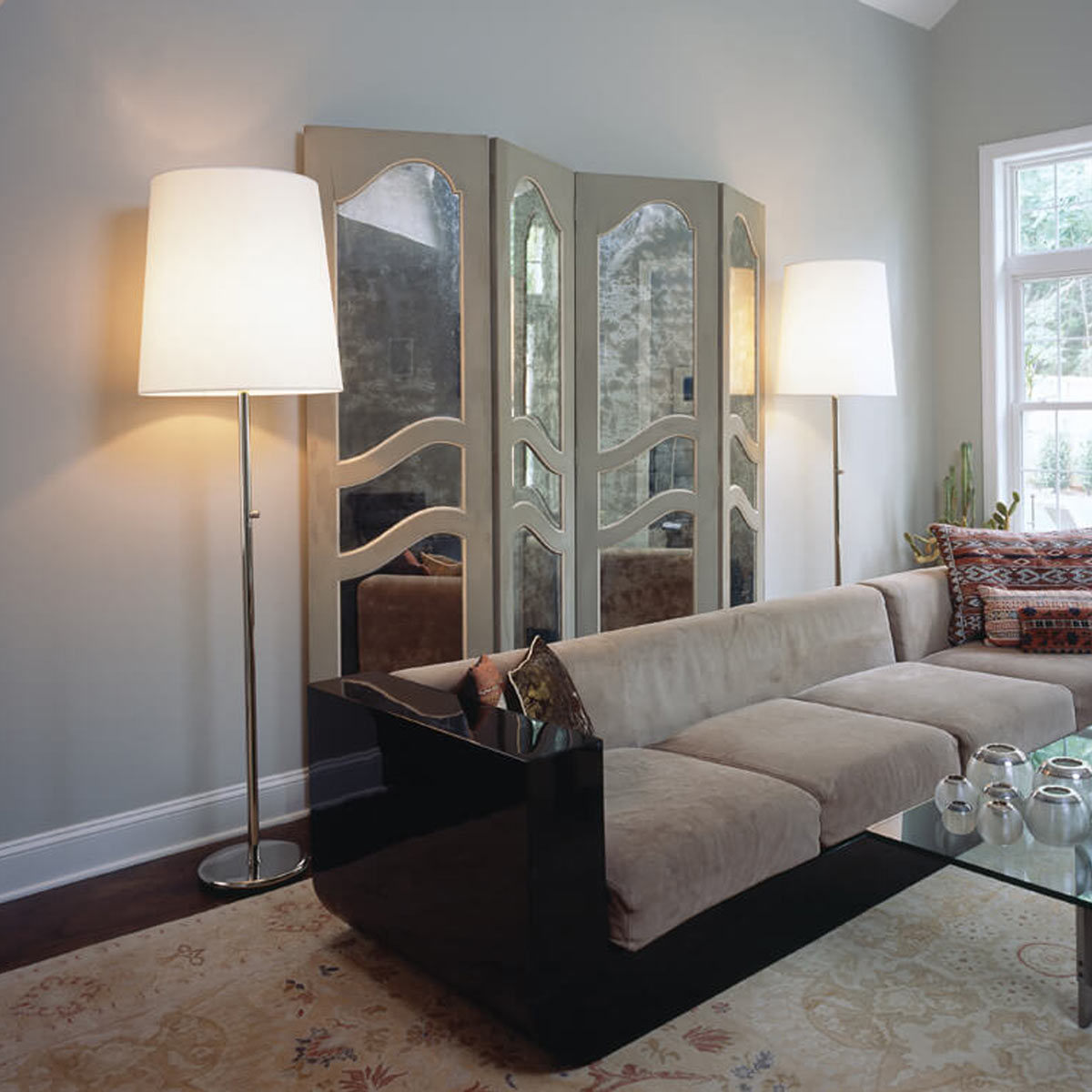 Rico Espinet Buster Floor Lamp in living room.