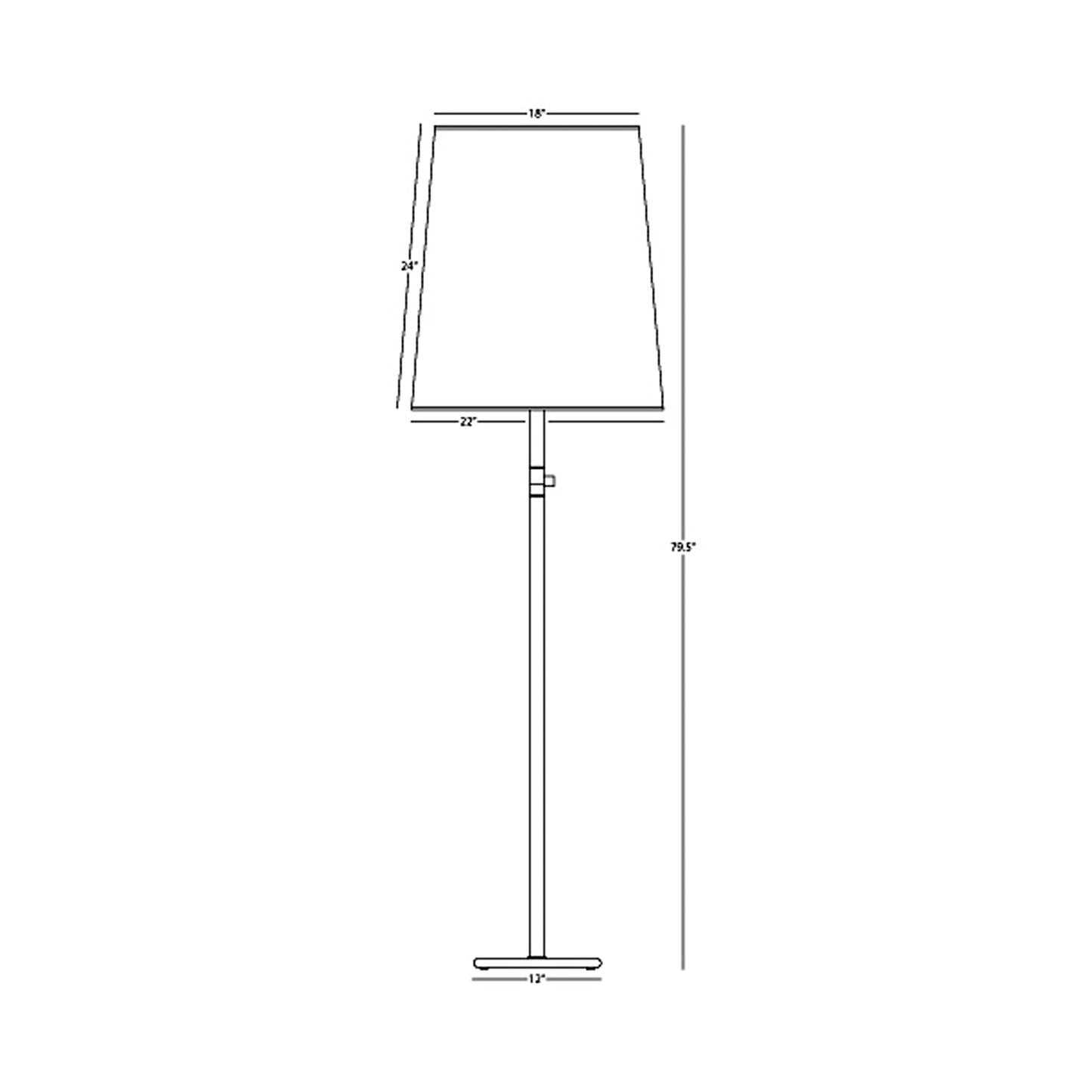Rico Espinet Buster Floor Lamp - line drawing.