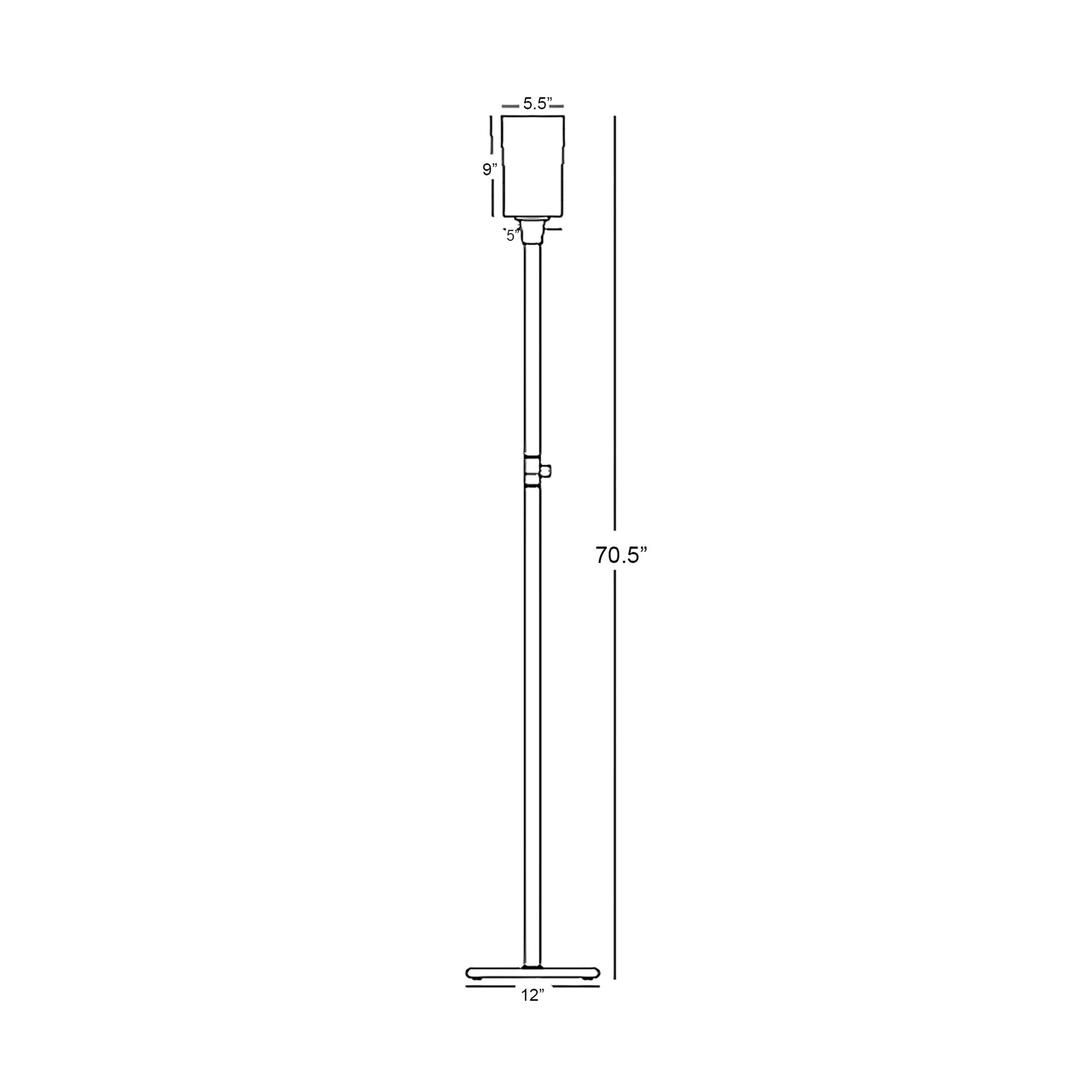 Rico Espinet Nina Floor Lamp - line drawing.