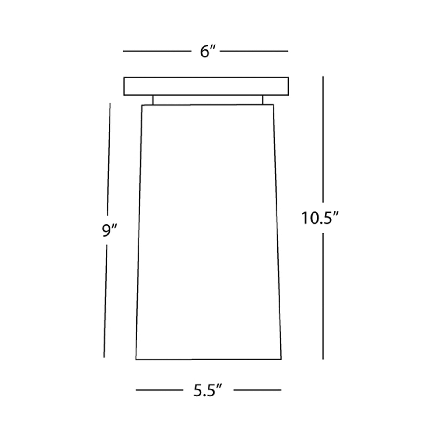 Rico Espinet Nina Flush Mount Ceiling Light - line drawing.