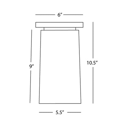 Rico Espinet Nina Flush Mount Ceiling Light - line drawing.