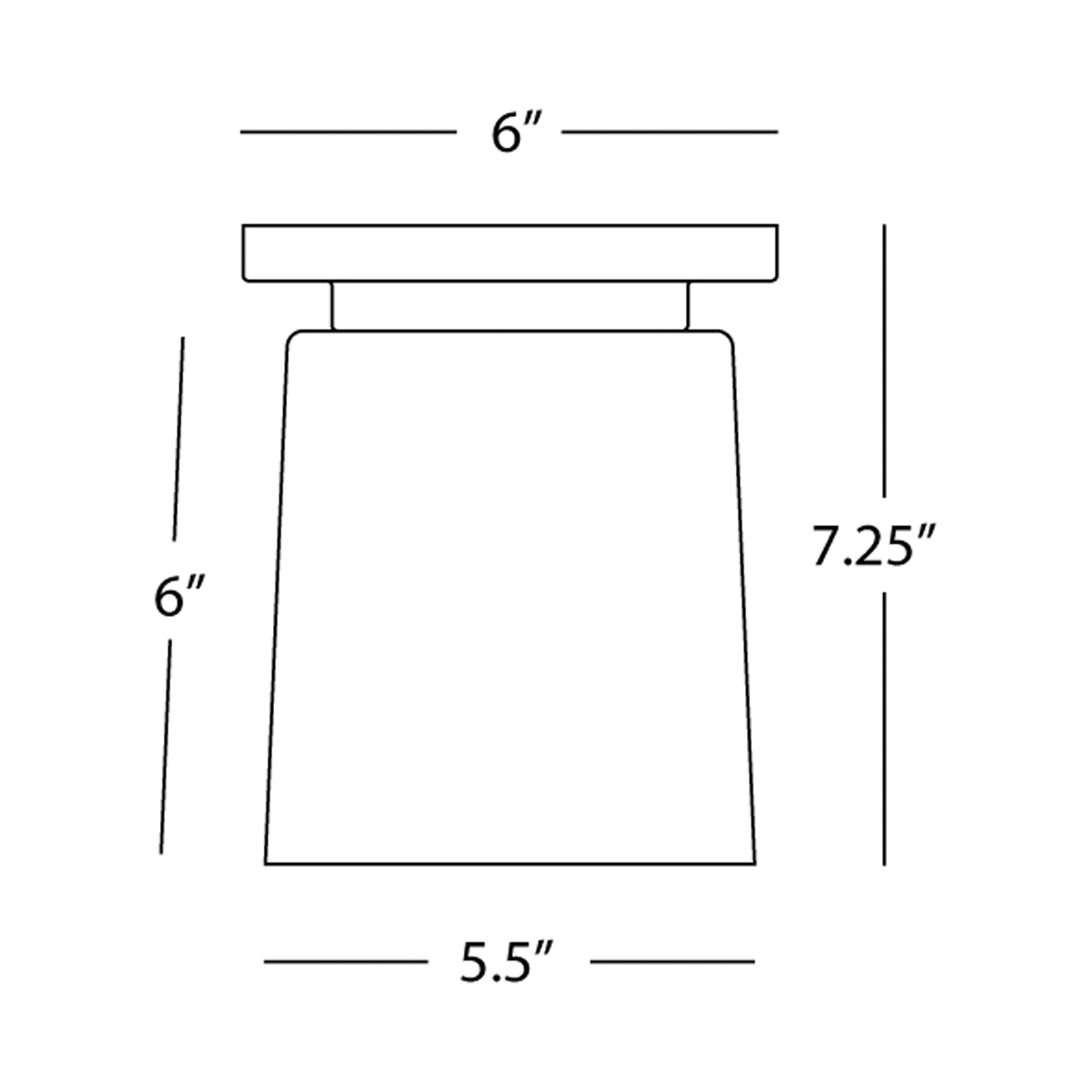 Rico Espinet Nina Flush Mount Ceiling Light - line drawing.