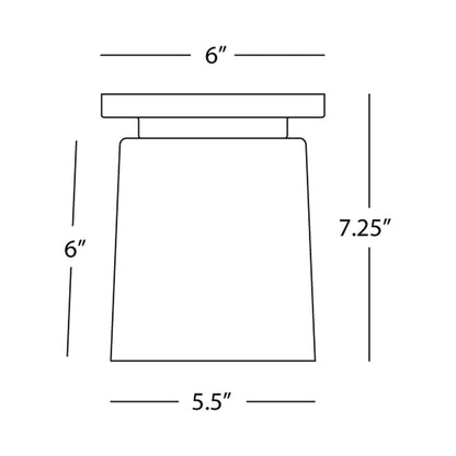 Rico Espinet Nina Flush Mount Ceiling Light - line drawing.