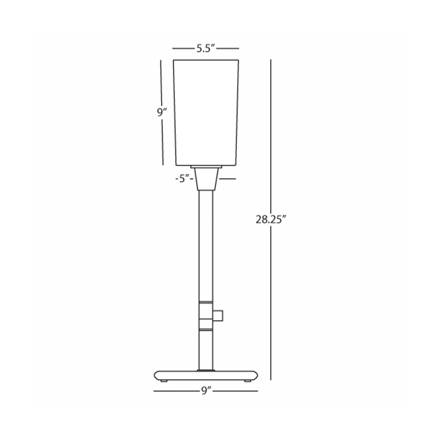 Rico Espinet Nina Table Lamp - line drawing.