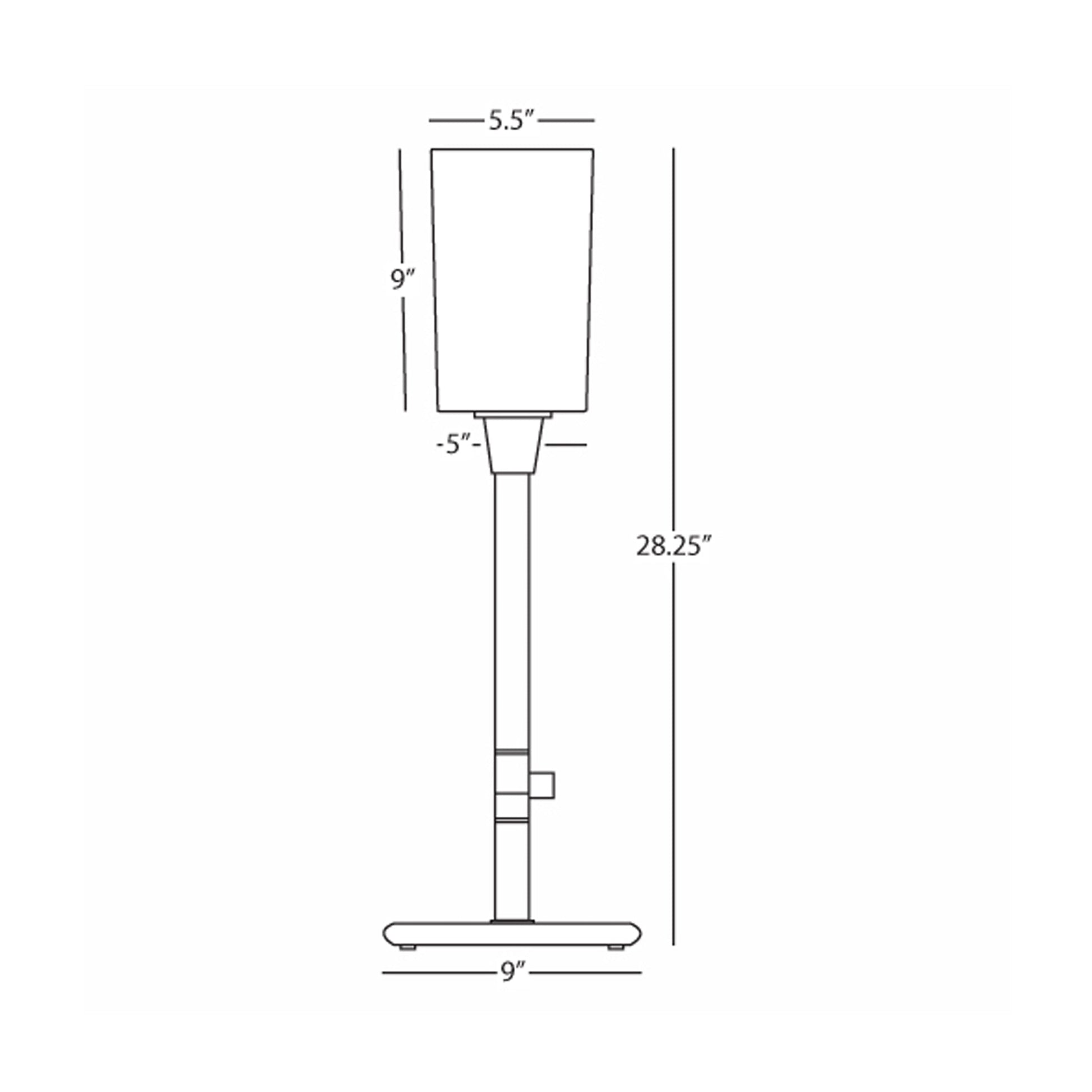 Rico Espinet Nina Table Lamp - line drawing.