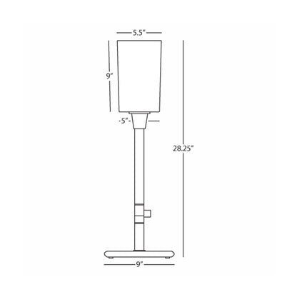 Rico Espinet Nina Table Lamp - line drawing.