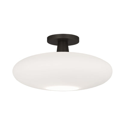 Rico Espinet Ovo Semi Flush Mount Ceiling Light in Deep Patina Bronze.