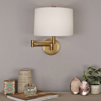 Sofia Swing Arm Wall Light in living room.