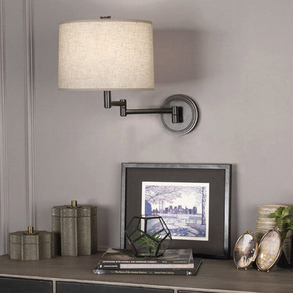 Sofia Swing Arm Wall Light in living room.