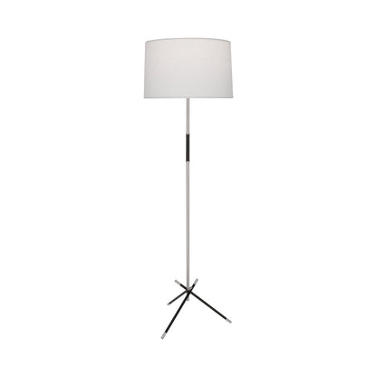 Thatcher Floor Lamp in Polished Nickel.