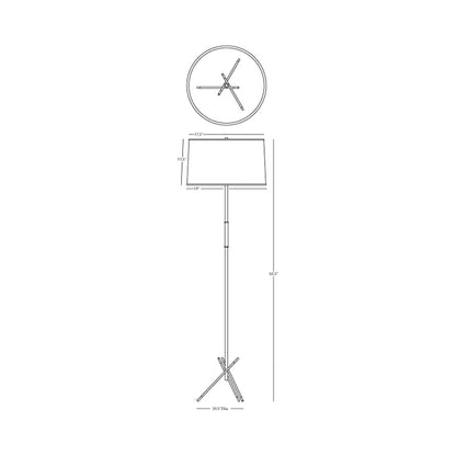 Thatcher Floor Lamp - line drawing.